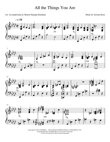 All The Things You Are (arr. Sharon Hanjian Rondeau)