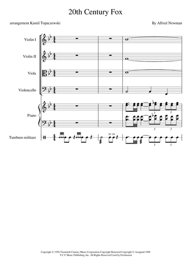 Twentieth Century Fox Trademark (arr. Kamil Topaczewski)