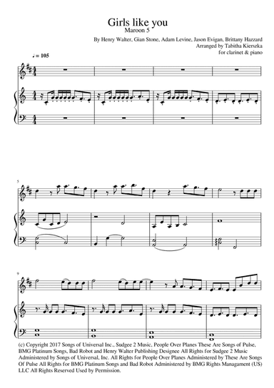 Girls Like You (arr. Tabitha Kierszka)