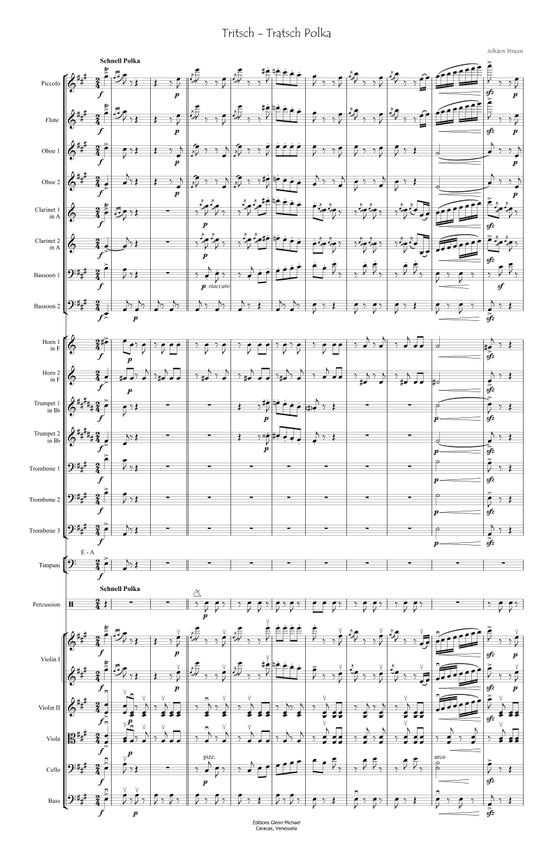 Tritsch Tratsch Polka (arr. Editions Glenn Michael)