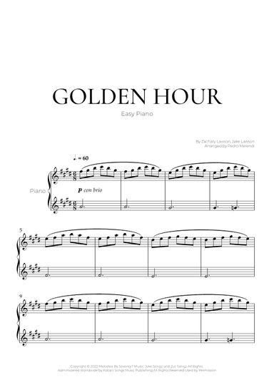 Golden Hour (arr. Pedro Merendi)
