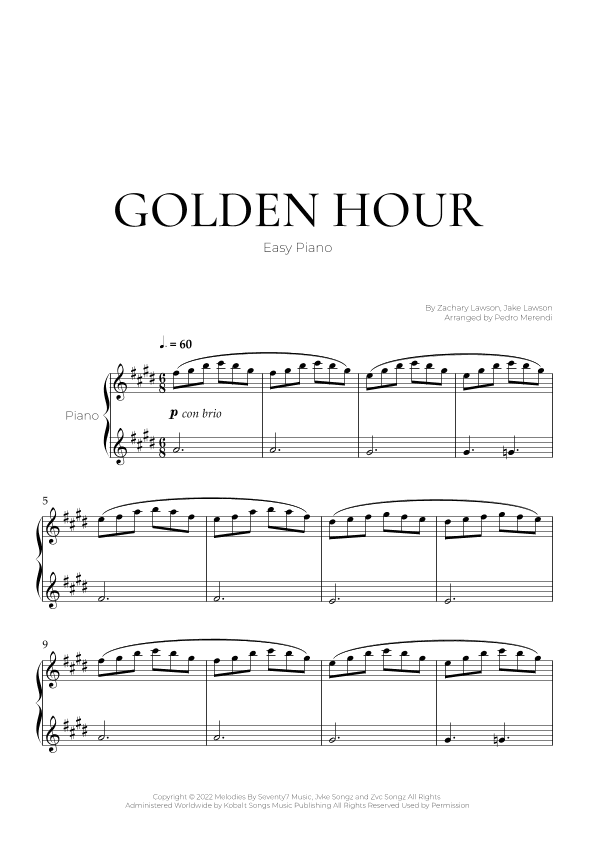 Golden Hour (arr. Pedro Merendi)