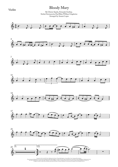 Bloody Mary (arr. Amauri Lopes)