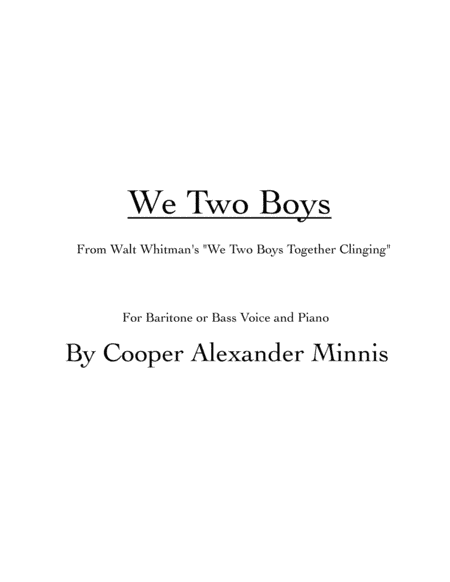 We Two Boys