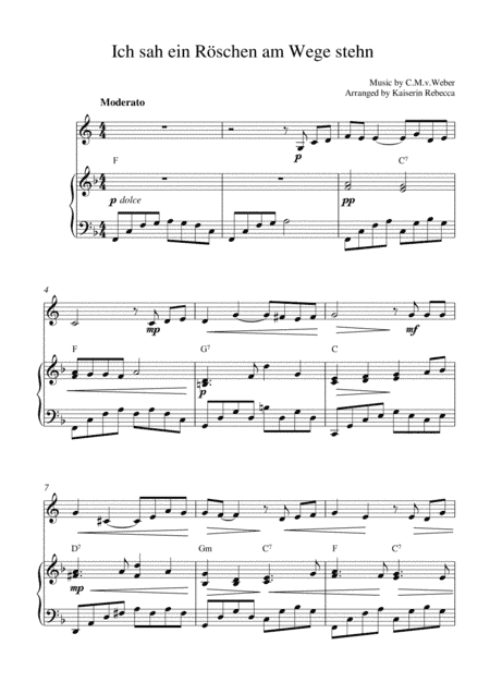 Ich sah ein Röschen am Wege stehn (arr. Kaiserin Rebecca)