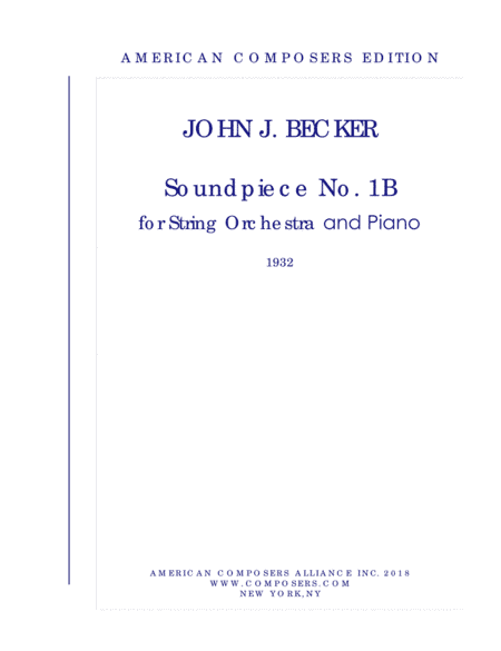 [Becker] Soundpiece No. 1B