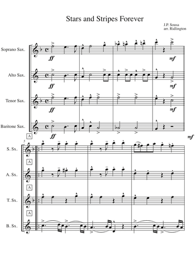 Stars and Stripes Forever (arr. Greg Ridlington)