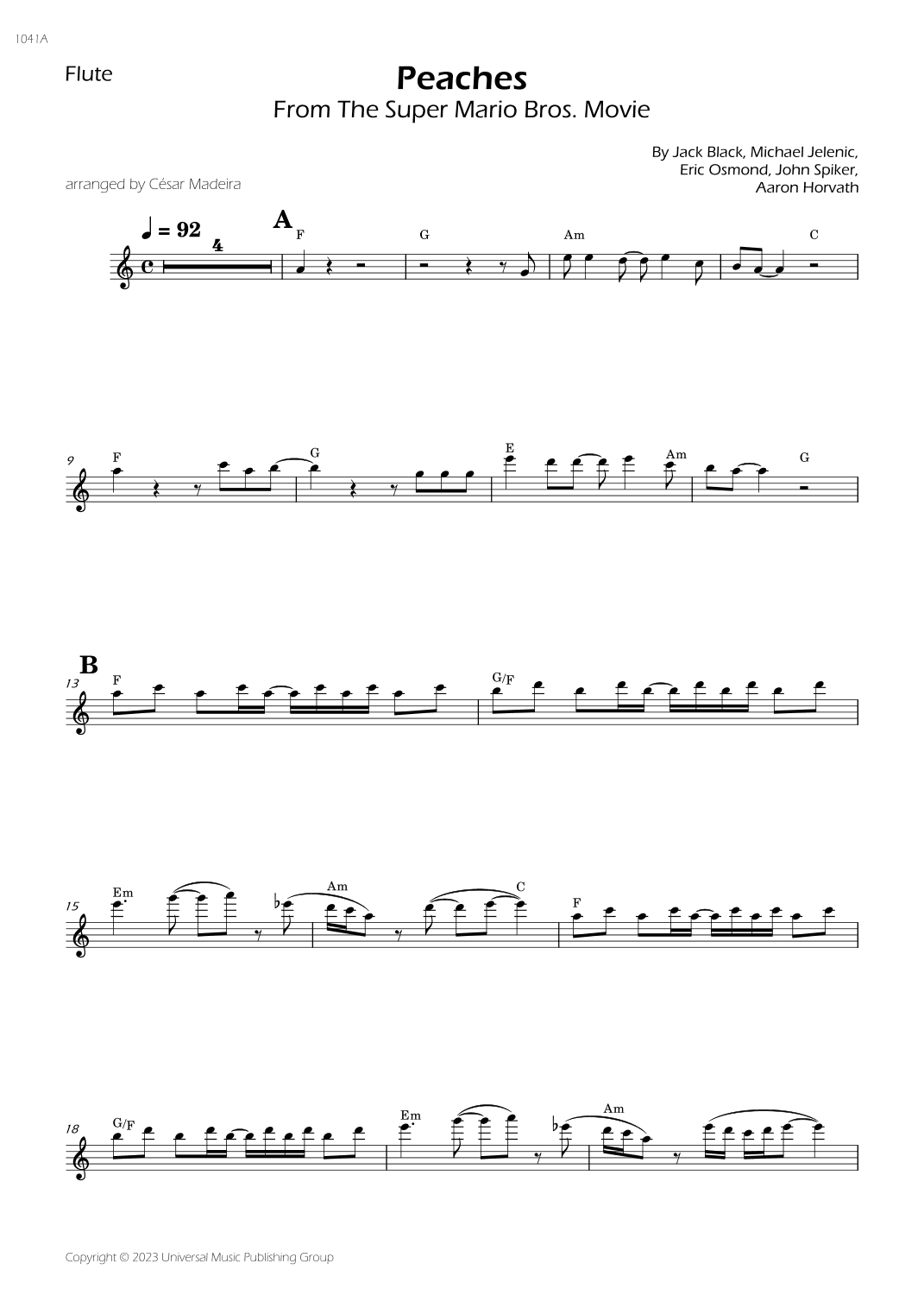 Peaches (arr. César Madeira)