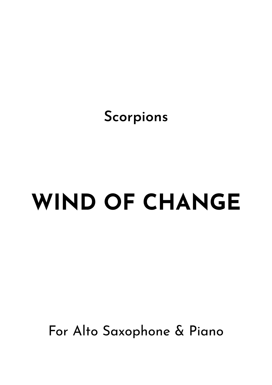 Wind Of Change (arr. Jireh J.)