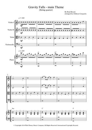 Gravity Falls (main Theme) (arr. Gildson Cerqueira)
