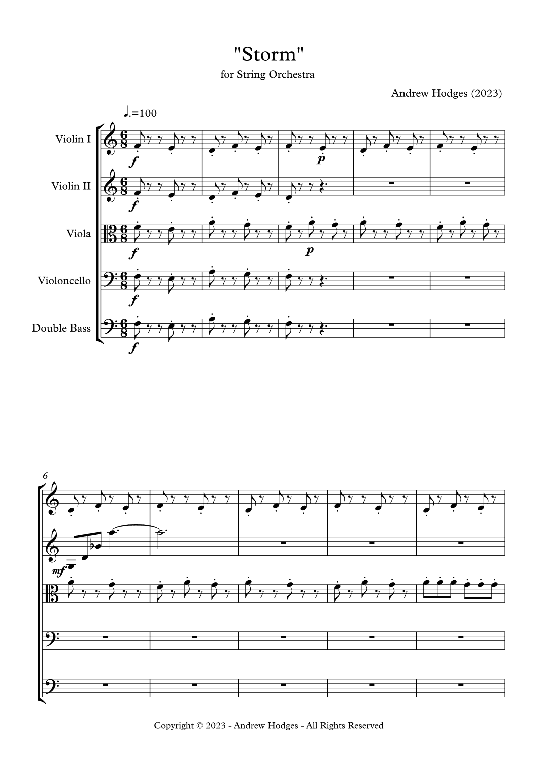 "Storm" for String Orchestra