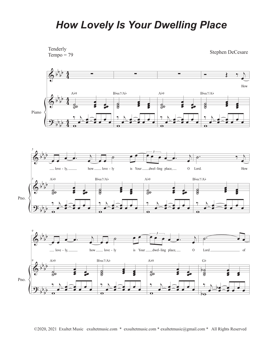 How Lovely Is Your Dwelling Place (Unison choir)