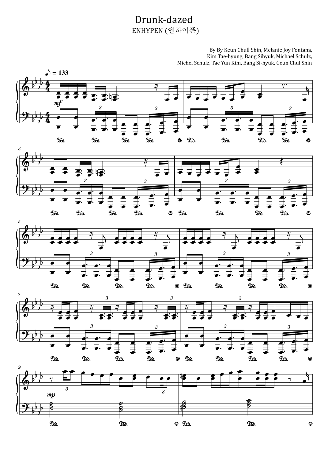 Drunk-dazed (arr. poon)