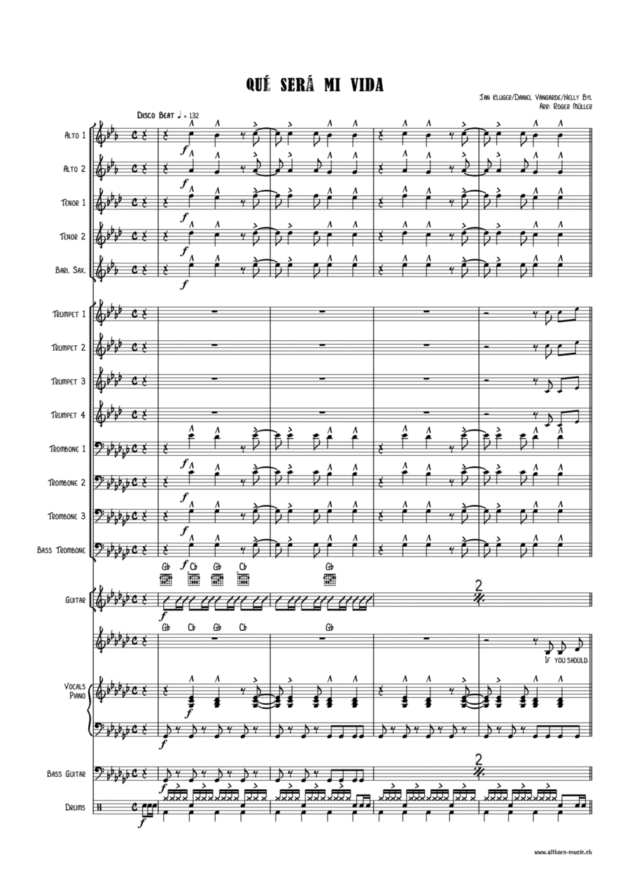 Que Sera Mi Vida (arr. Roger Müller)