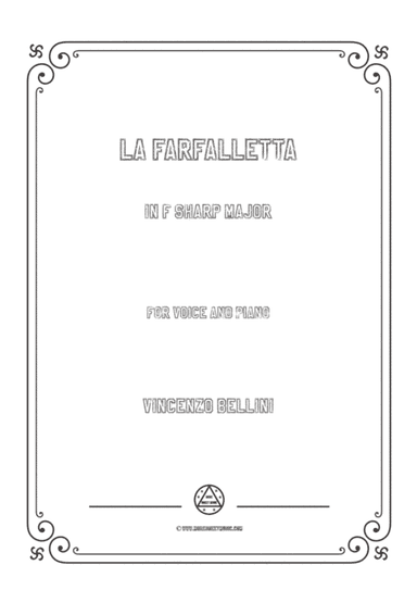 Bellini-La farfalletta in F sharp Major,for voice and piano (arr. MSM)