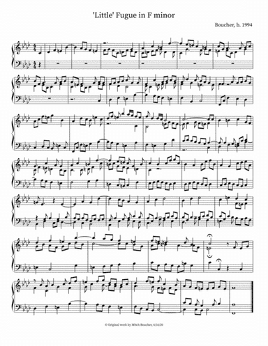 'Little' Prelude and Fugue in F Minor: II. Fugue