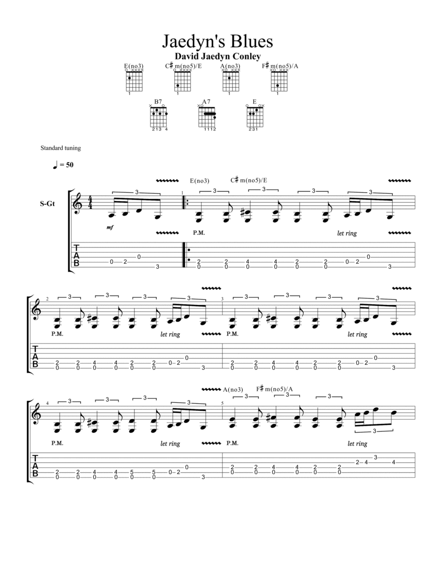 "Jaedyn's Blues" from "GTR - Guitar Technique Review", Episode One.