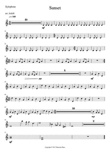 Sunset - Xylophone