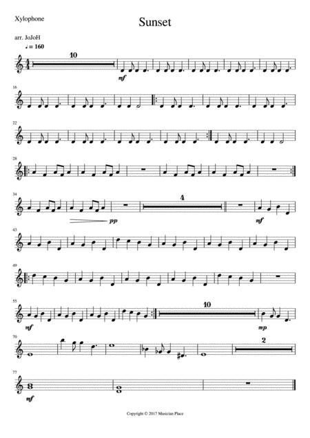 Sunset - Xylophone
