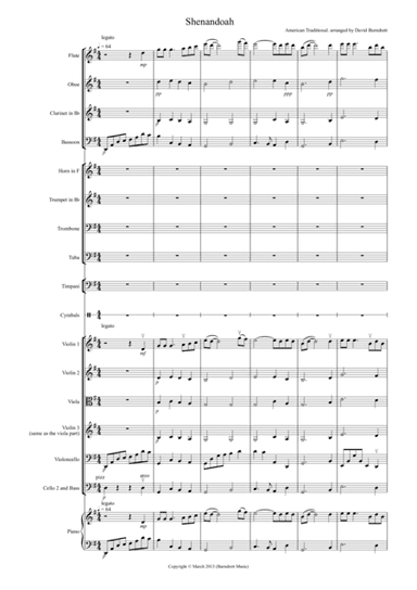 Shenandoah for School Orchestra (arr. David Burndrett)