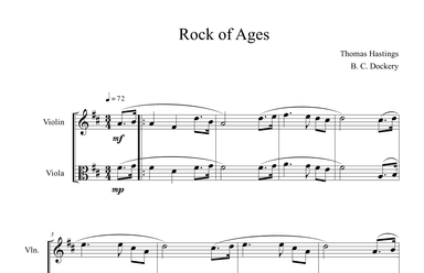 Rock of Ages (Violin and Viola Duet) (arr. B. C. Dockery)