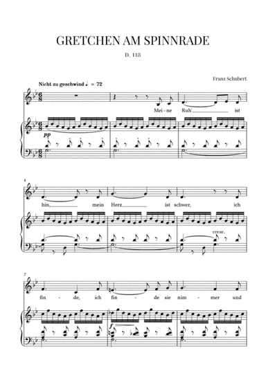 Gretchen am Spinnrade, D. 118 (G minor) (arr. Cadenza Editions)