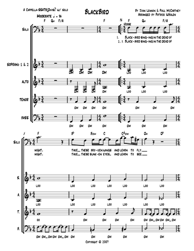 Blackbird (arr. Patrick Whalen)