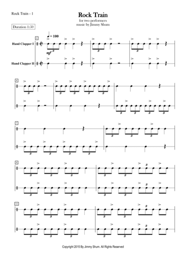 Rock Train (body percussion duet)