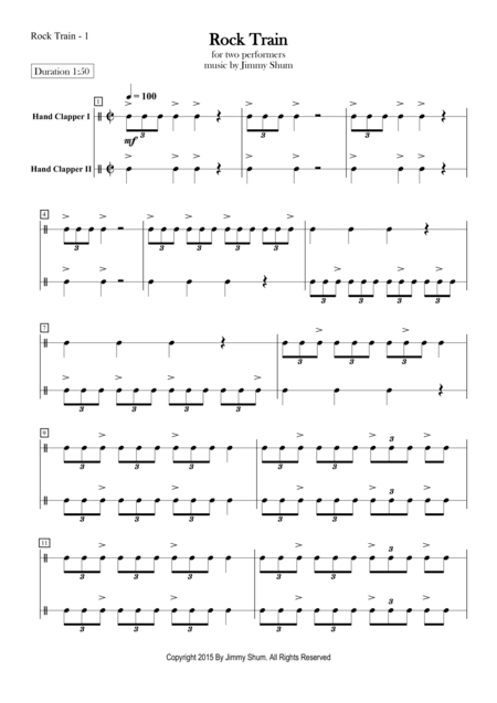 Rock Train (body percussion duet)