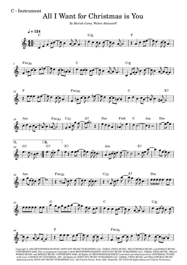 All I Want For Christmas Is You (arr. Fabio Eduardo de Oliveira)