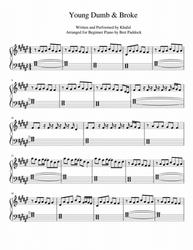 Young, Dumb And Broke (arr. Bret Paddock)