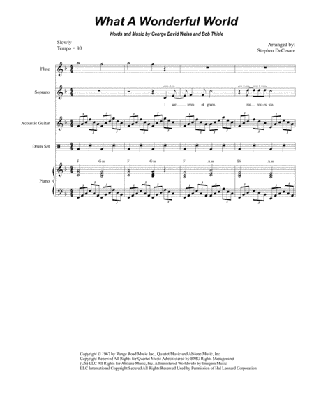 What A Wonderful World (arr. Stephen DeCesare)