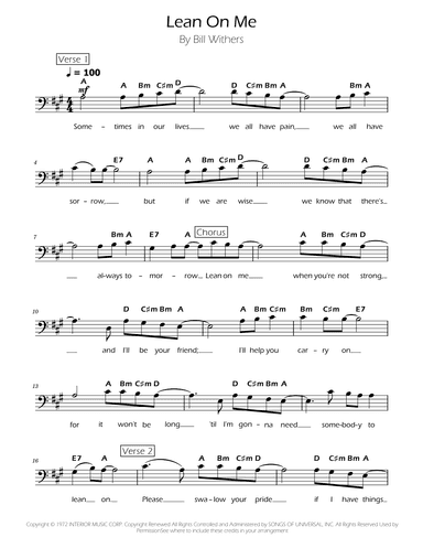 Lean On Me (arr. Ygor Nunes)