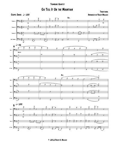 Go Tell It on the Mountain (Bassoon Quartet) (arr. Roger Wallace)