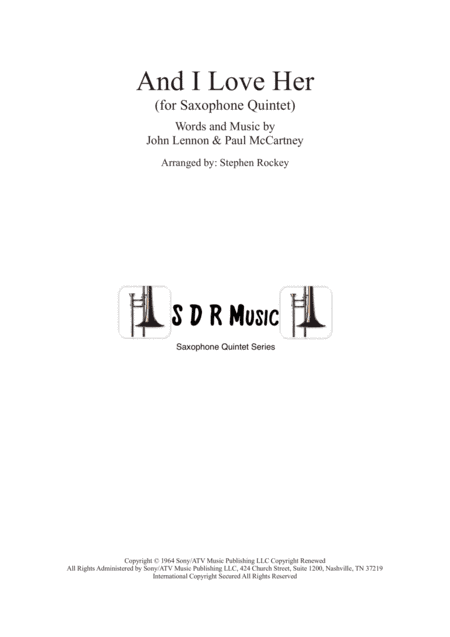 And I Love Her (arr. Stephen Rockey)