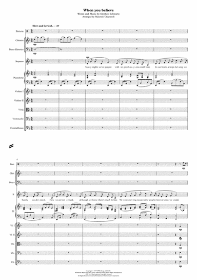 When You Believe (arr. Maurizio Chiavaroli)