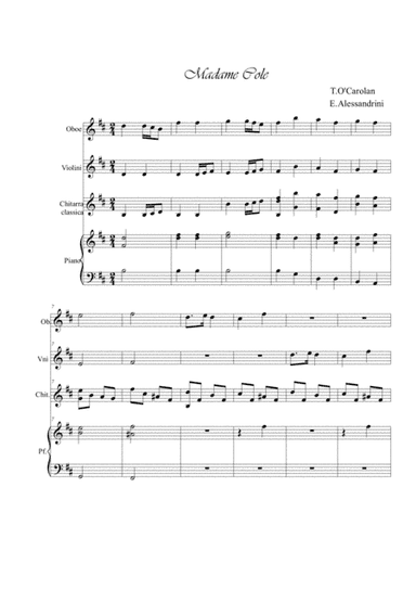 Madame Cole. Quintet (arr. Ester Alessandrini)