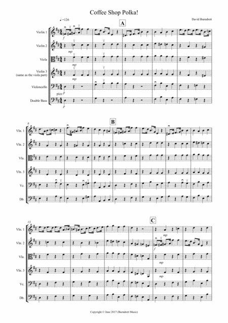Coffee Shop Polka! for String Orchestra