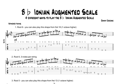 Bb Ionian Augmented Scale (4 Ways to Play)