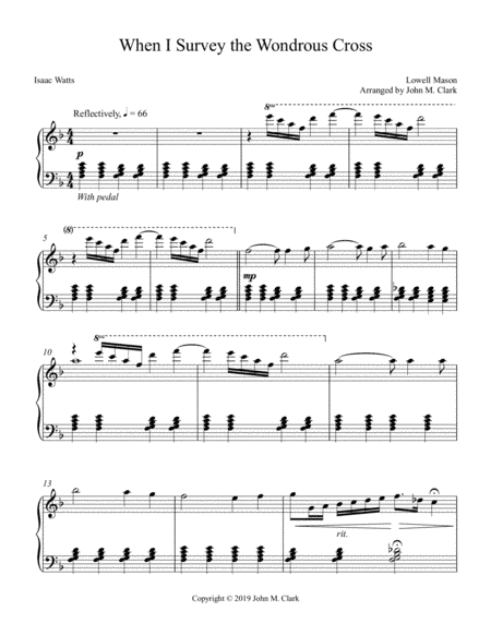 When I Survey The Wondrous Cross (arr. John M. Clark)