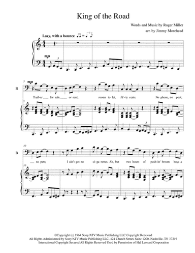 King Of The Road (arr. Jimmy Morehead)