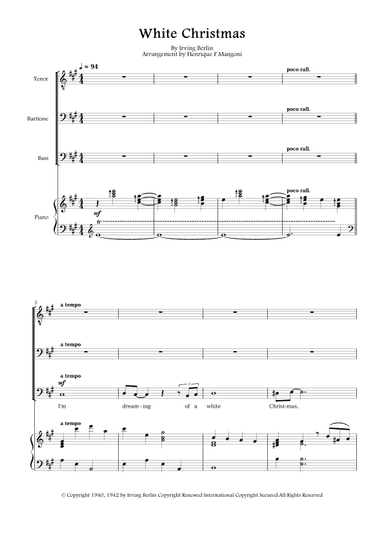 White Christmas (arr. Henrique F Mangoni)