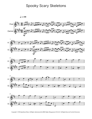 Spooky Scary Skeletons (arr. Ygor Nunes)