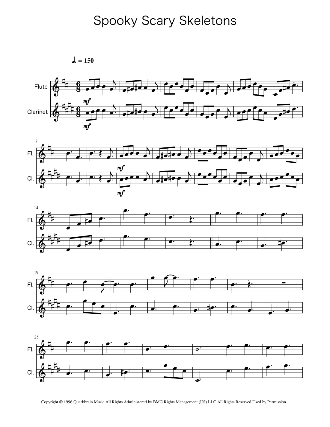 Spooky Scary Skeletons (arr. Ygor Nunes)
