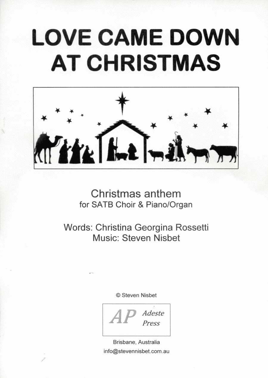 Love came down at Christmas - new SATB anthem