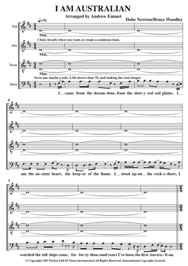 I Am Australian (arr. Andrew Emmet)