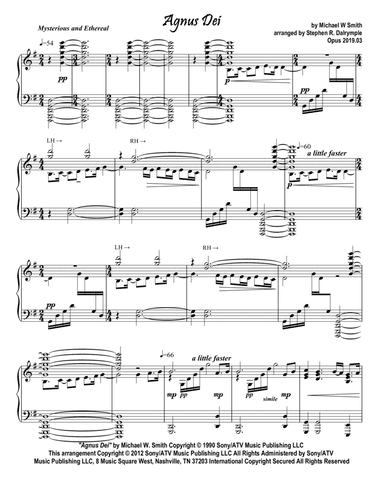 Agnus Dei (arr. Stephen R. Dalrymple (Dalrymple Designs))