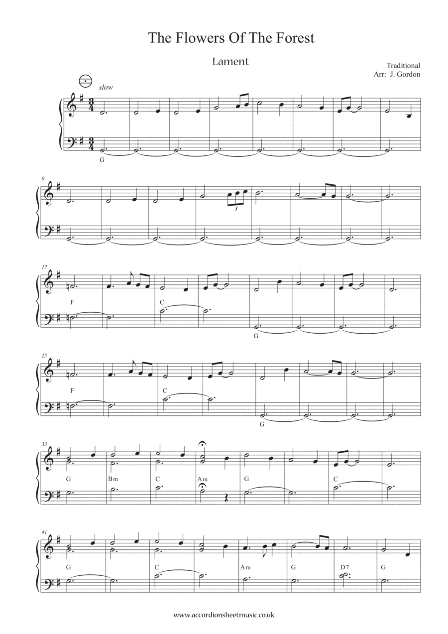 The Flowers Of The Forest (arr. Julia Gordon)