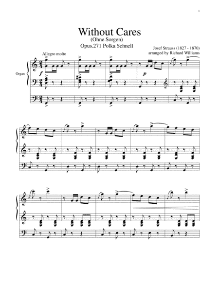Without Cares (Ohne Sorgen) (arr. Richard Williams)