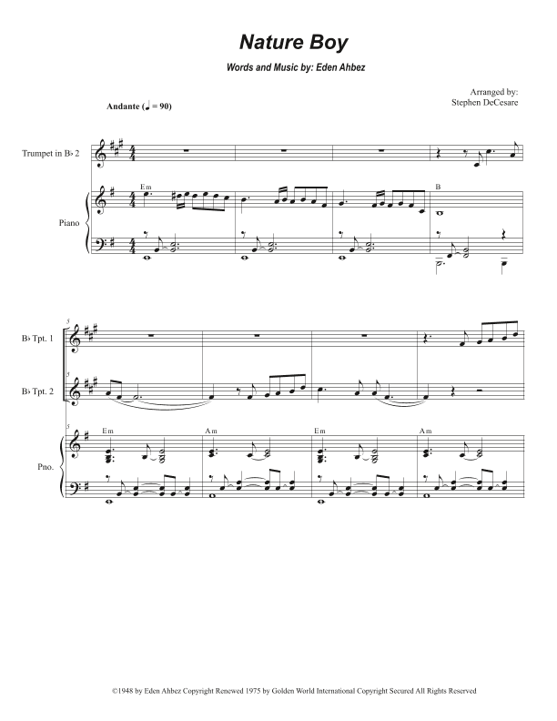 Nature Boy (arr. Stephen DeCesare)